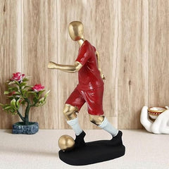 Soccer Players Figurine | Sports-Themed Sculpture for Home Décor | Football Athlete Action Figurine for Sports Fans & Soccer Enthusiasts