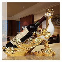 Wine Rack Holder Wine Bottle Holder Peacock Wine Rack Decoration Resin Decorative Wine Bottle Holder Rack Gift Wine Shelf Wine Bottle Storage