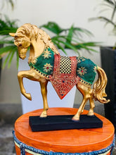 Golden Decorative Horse Showpiece for Home & Office Décor | Homestead Decore Solution Standing Horse Showpiece Statue for Home Decor Office Living Room