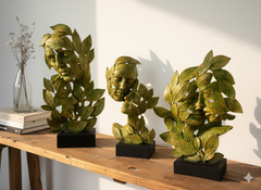 Nemesis Now Natural Emotion - Peace 32cm, Resin, Green, Face in Leaves Nature Sculpture, Birthday, Ideal for Nature & Art Lovers, Cast in The Finest Resin, Expertly Hand-Painted