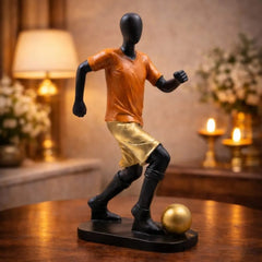 Soccer Players Figurine | Sports-Themed Sculpture for Home Décor | Football Athlete Action Figurine for Sports Fans & Soccer Enthusiasts