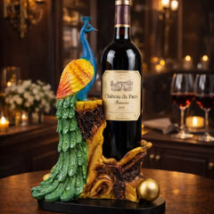 Wine Rack Holder Wine Bottle Holder Peacock Wine Rack Decoration Resin Decorative Wine Bottle Holder Rack Gift Wine Shelf Wine Bottle Storage