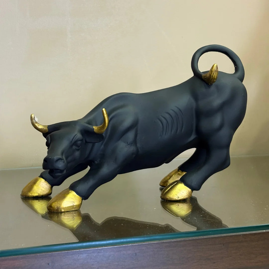 Charging Bull Statue - Premium Decorative for Home & Office