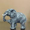 Royal Elephant Family Showpiece Statue - Luxury Home Decor Figurine