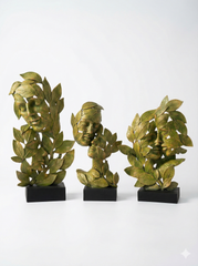 Nemesis Now Natural Emotion - Peace 32cm, Resin, Green, Face in Leaves Nature Sculpture, Birthday, Ideal for Nature & Art Lovers, Cast in The Finest Resin, Expertly Hand-Painted