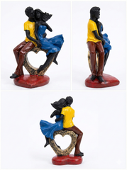 Eternal Love Couple Statue Showpiece | Love Couple Statue on Heart Base | Home Decor & Gift Item