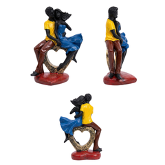 Eternal Love Couple Statue Showpiece | Love Couple Statue on Heart Base | Home Decor & Gift Item