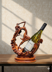 Wine Bottle Holder – 8 Inch | Decorative Wine Rack & Showpiece for Home Bar, Kitchen & Gifting