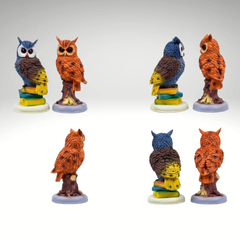 Owl Statue on Book for Good Luck -2 Set of Owl showpieces for Home Decor vastu, A Symbol of Wisdom and Fortune for Home and Living Room Decor Item, Statue
