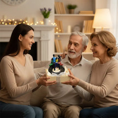 Crosia Craft Ring Couple Family Showpiece Statue for Home Decor and Gift for Boyfriend Girlfriend Wedding Anniversary