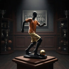 Soccer Players Figurine | Sports-Themed Sculpture for Home Décor | Football Athlete Action Figurine for Sports Fans & Soccer Enthusiasts