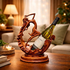 Wine Bottle Lady Holder – 8 Inch | Decorative Wine Rack & Showpiece for Home Bar, Kitchen & Gifting