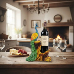 Wine Rack Holder Wine Bottle Holder Peacock Wine Rack Decoration Resin Decorative Wine Bottle Holder Rack Gift Wine Shelf Wine Bottle Storage