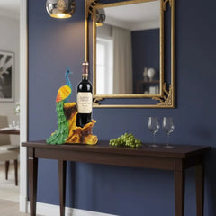 Wine Rack Holder Wine Bottle Holder Peacock Wine Rack Decoration Resin Decorative Wine Bottle Holder Rack Gift Wine Shelf Wine Bottle Storage