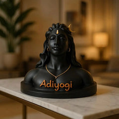 Adiyogi Shiva Small Statue for Car Dash Board, Pooja & Gift, Mahadev Murti, Idol, Lord Adiyogi Shankara for Home & Office Decor